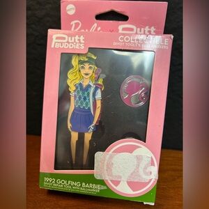 🆕- 1992 Golfing Barbie Collectable  By-Putt  Buddies Golf Set - Pink and Blue